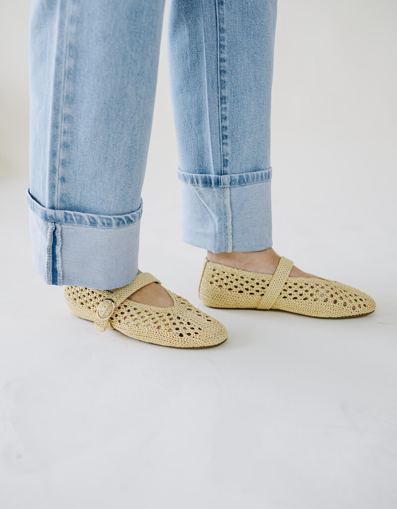 Steve Madden Alara Natural Raffia Flat
