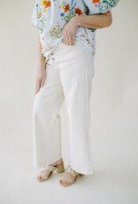 AG Jeans Saige Wide Leg Crop White Oat