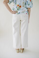 AG Jeans Saige Wide Leg Crop White Oat
