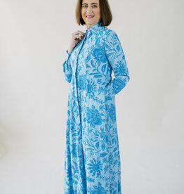 Livro Classic Shirt Dress Blue Blossoms