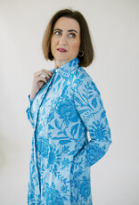 Livro Classic Shirt Dress Blue Blossoms