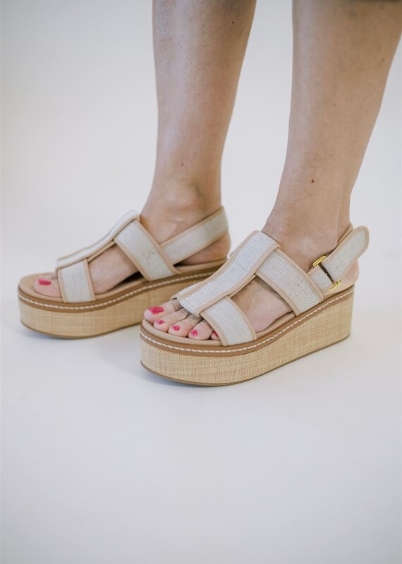 Chinese Laundry Swell Platform Sandal Natural