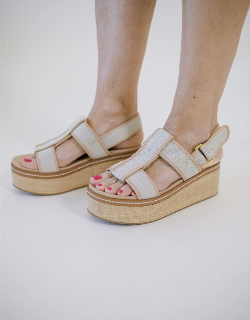 Chinese Laundry Swell Platform Sandal Natural