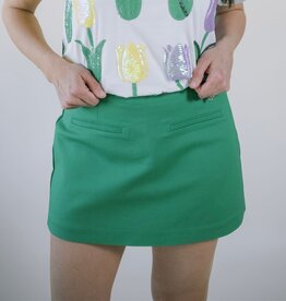 Kelly Green Welt Pocket Skort