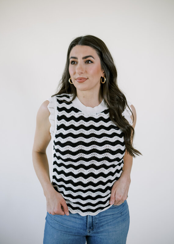 Dear John Nami Striped Sweater Top