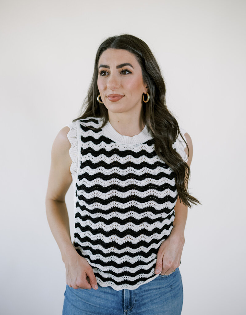 Dear John Nami Striped Sweater Top