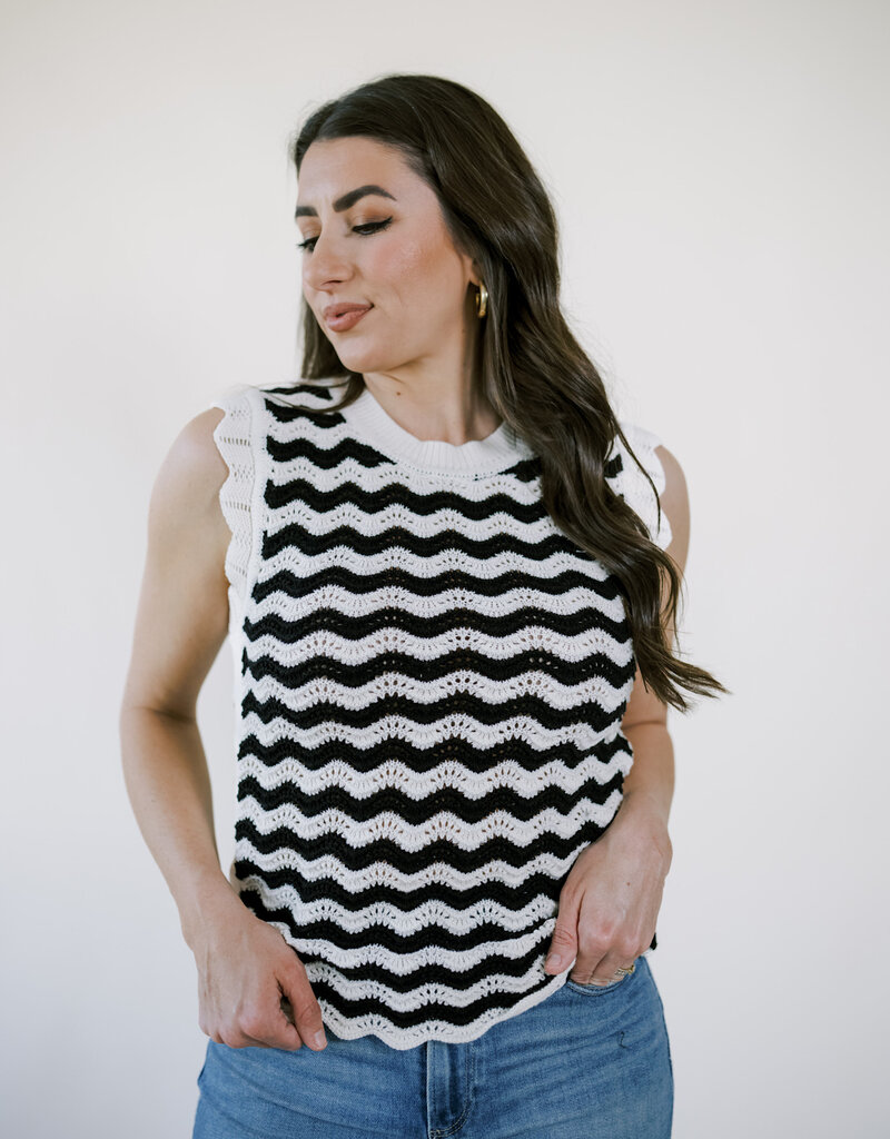 Dear John Nami Striped Sweater Top