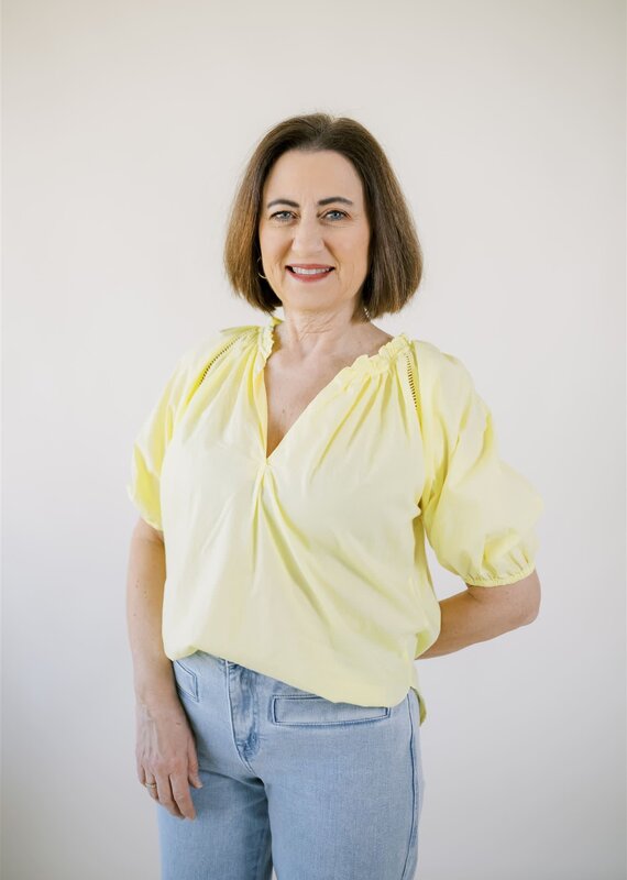 Dear John Costa Blouse Pale Banana