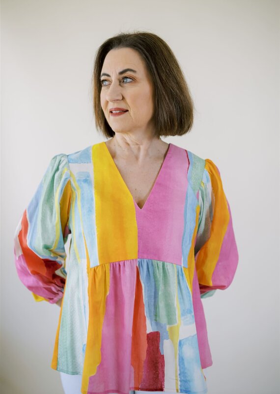 Crosby by Mollie Burch Eleanor Top Watercolor
