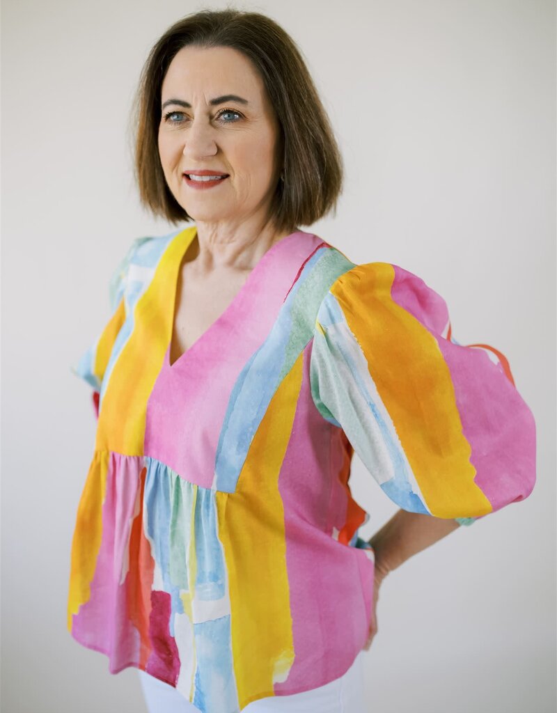Crosby by Mollie Burch Eleanor Top Watercolor