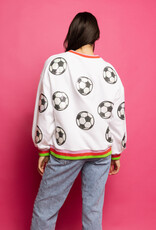 Queen of Sparkles White Soccer Sweatshirt