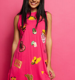 Queen of Sparkles Magenta Cinco Icon Tank Dress