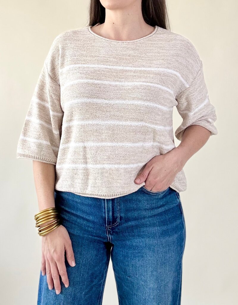 Gentle Fawn Kerrigan Knit Sweater Linen Stripe