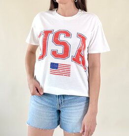 Z Supply Flag Boyfriend Tee Sea Salt