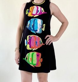 Queen of Sparkles Black Multi Fish Tank Dress