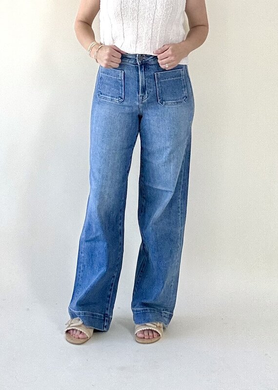 Hidden Nori Patch Pocket Wide Leg Medium