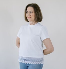 Sanctuary Lace Remix Tee White