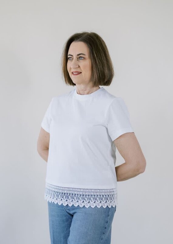 Sanctuary Lace Remix Tee White