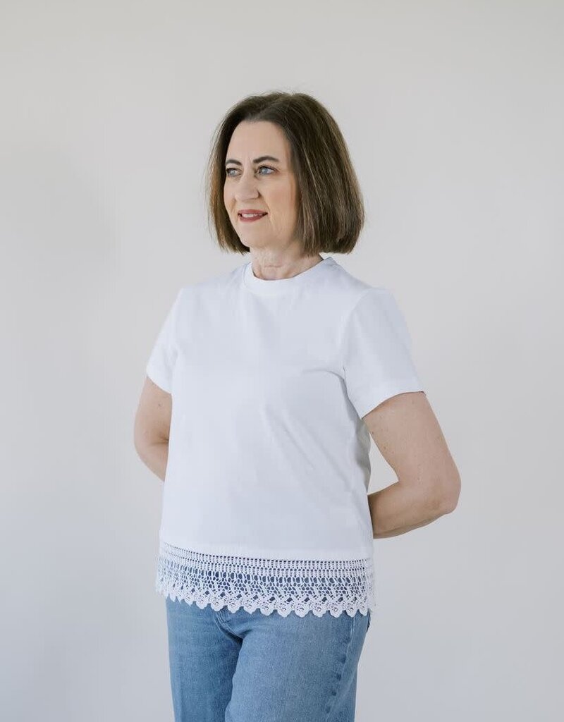 Sanctuary Lace Remix Tee White