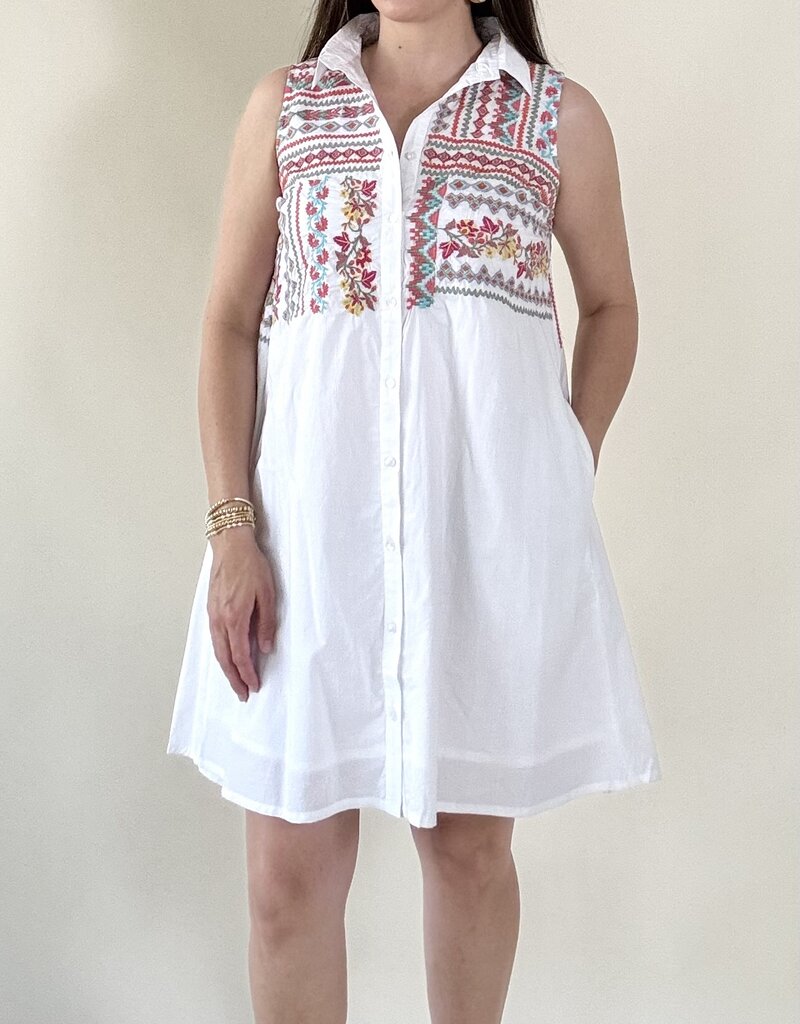 Tehila Embroidered Shirt Dress