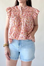Dear John Rose Button Up Blouse Superbloom