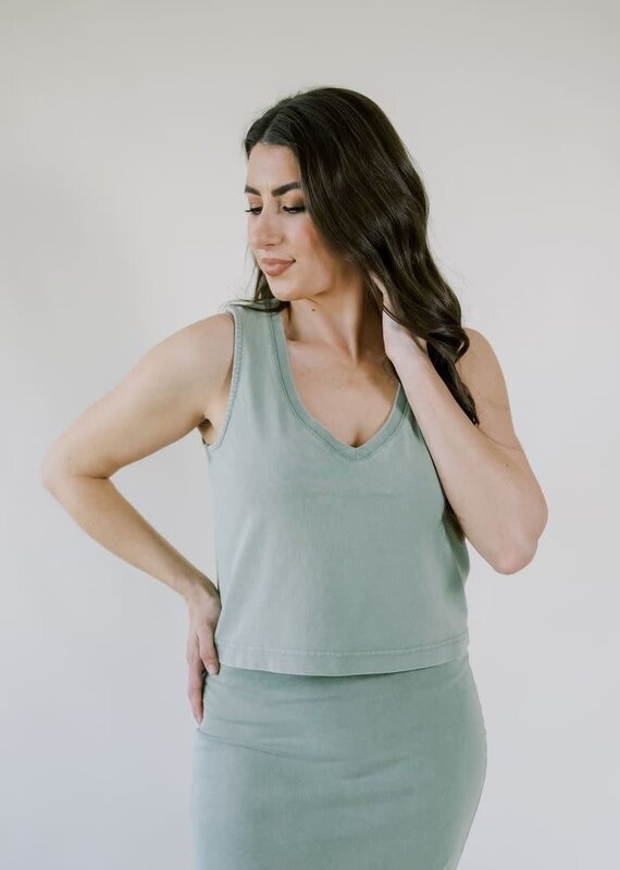 Z Supply Sloane V-Neck Top Avocado