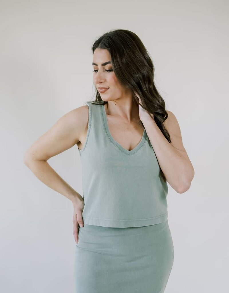 Z Supply Sloane V-Neck Top Avocado