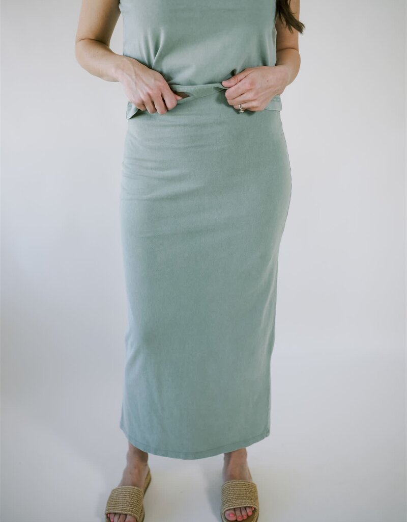 Z Supply Gail Midi Skirt Avocado