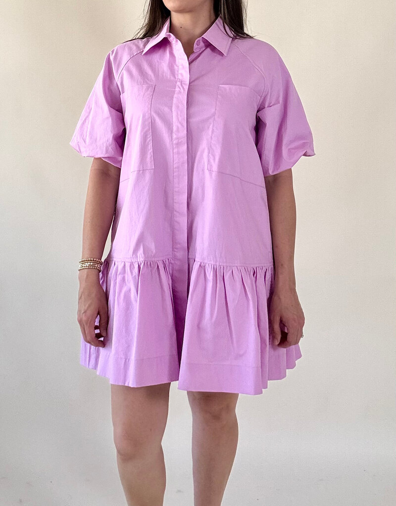 Violet Pink Button Down Dress