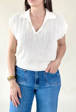 Z Supply Lauden Polo Top Sea Salt