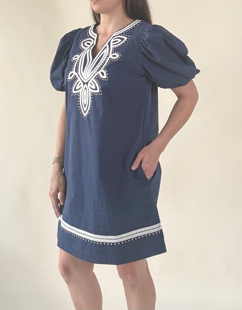 Calloway Embroidered Mini Dress