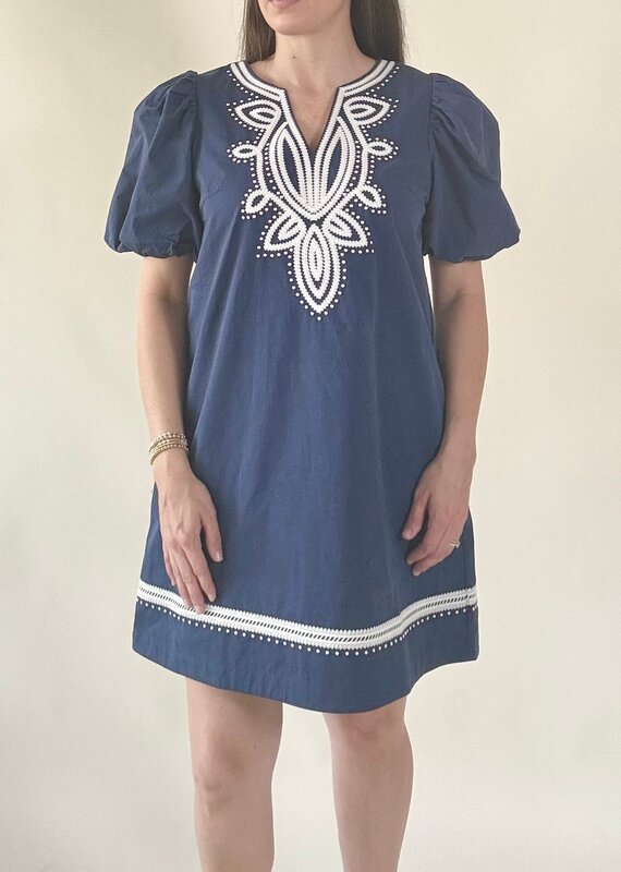 Calloway Embroidered Mini Dress