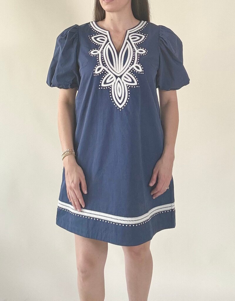 Calloway Embroidered Mini Dress