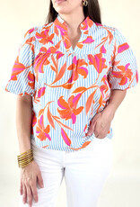 Arden Striped Floral Blouse