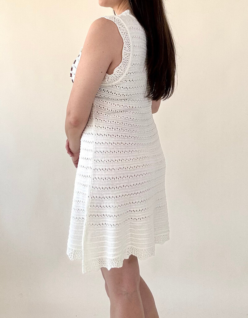 Queen of Sparkles White Lace American Flag Tank Dress