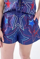 Queen of Sparkles Navy Groovy Star Short
