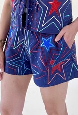 Queen of Sparkles Navy Groovy Star Short