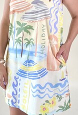 Catalina Shift Dress Citrus Splash