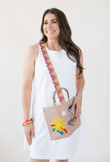 Queen of Sparkles White Icon Crossbody Purse Tank Dress