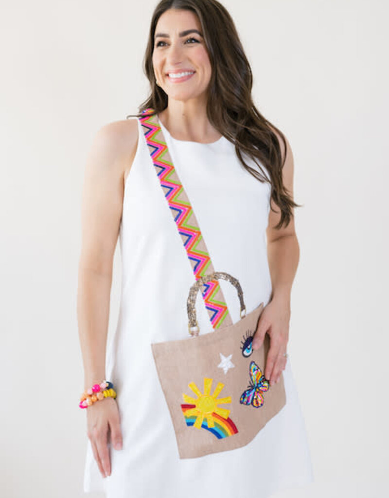 Queen of Sparkles White Icon Crossbody Purse Tank Dress
