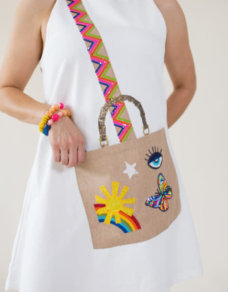 Queen of Sparkles White Icon Crossbody Purse Tank Dress