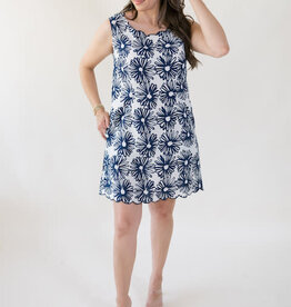 Elizabeth James the Label Ellie Dress Hand Drawn Daisies