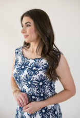 Elizabeth James the Label Ellie Dress Hand Drawn Daisies