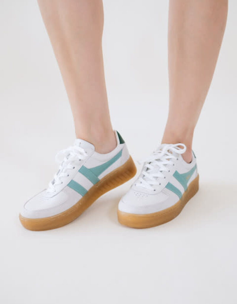 Gola Grandslam Elite Trainer White/Surf/Evergreen/Gum