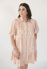 Reid Printed Button Front Dress