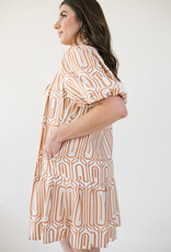 Reid Printed Button Front Dress