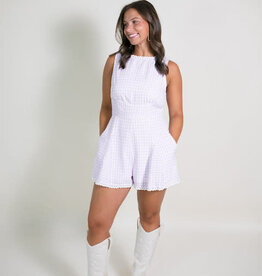 Lilac Gingham Romper