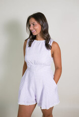 Lilac Gingham Romper