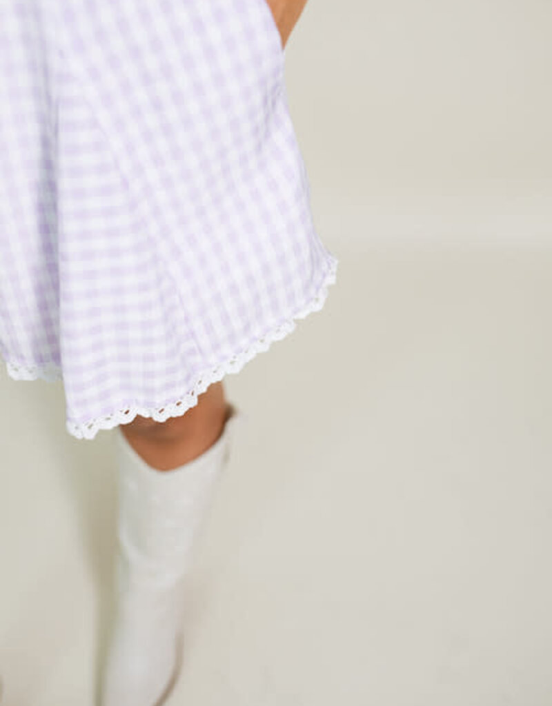 Lilac Gingham Romper
