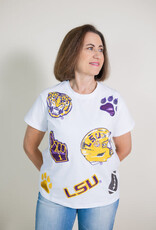 Licensed LSU Scattered Logo Tee